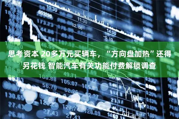 思考资本 20多万元买辆车，“方向盘加热”还得另花钱 智能汽车有关功能付费解锁调查