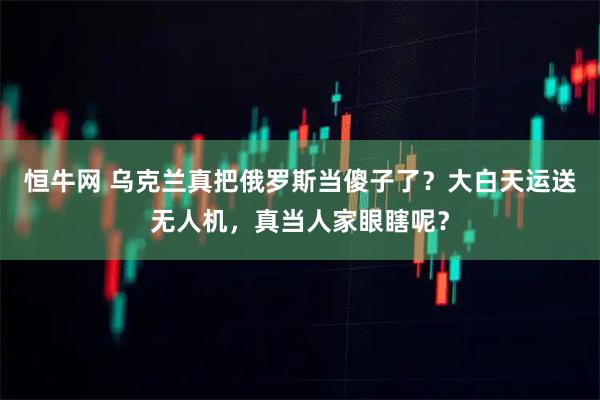恒牛网 乌克兰真把俄罗斯当傻子了？大白天运送无人机，真当人家眼瞎呢？